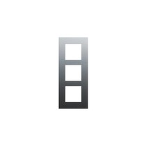 Drievoudige verticale afdekplaat, Pure alu steel grey