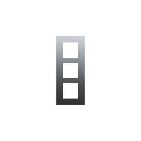 Niko Drievoudige verticale afdekplaat, kleur Pure alu steel grey