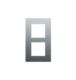 Niko Tweevoudige verticale afdekplaat, kleur Pure alu steel grey
