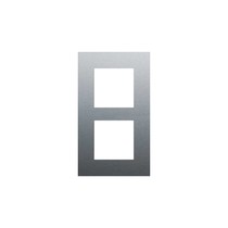 Tweevoudige verticale afdekplaat, Pure alu steel grey
