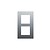 Niko Tweevoudige verticale afdekplaat, Pure alu steel grey