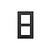 Niko Tweevoudige verticale afdekplaat, kleur Pure Bakelite piano black (Niko 200-76200)