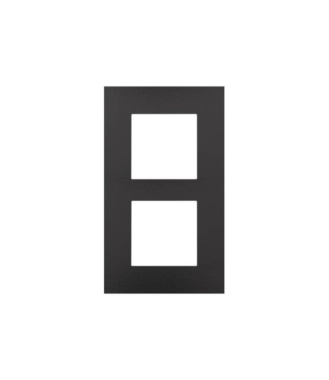 Niko Tweevoudige verticale afdekplaat, kleur Pure Bakelite piano black (Niko 200-76200)