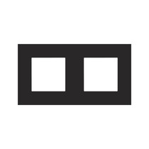 Tweevoudige horizontale afdekplaat, kleur Pure black steel (Niko 161-76800)