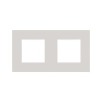 Tweevoudige horizontale afdekplaat, kleur Pure natural soft grey (Niko 159-76800)