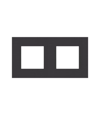 Niko Tweevoudige horizontale afdekplaat, kleur Pure alu black (Niko 158-76800) Niko Tweevoudige horizontale afdekplaat, kleur Pure alu black (Niko 158-76800)