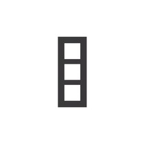Drievoudige verticale afdekplaat, kleur Pure alu black (Niko 158-76300)