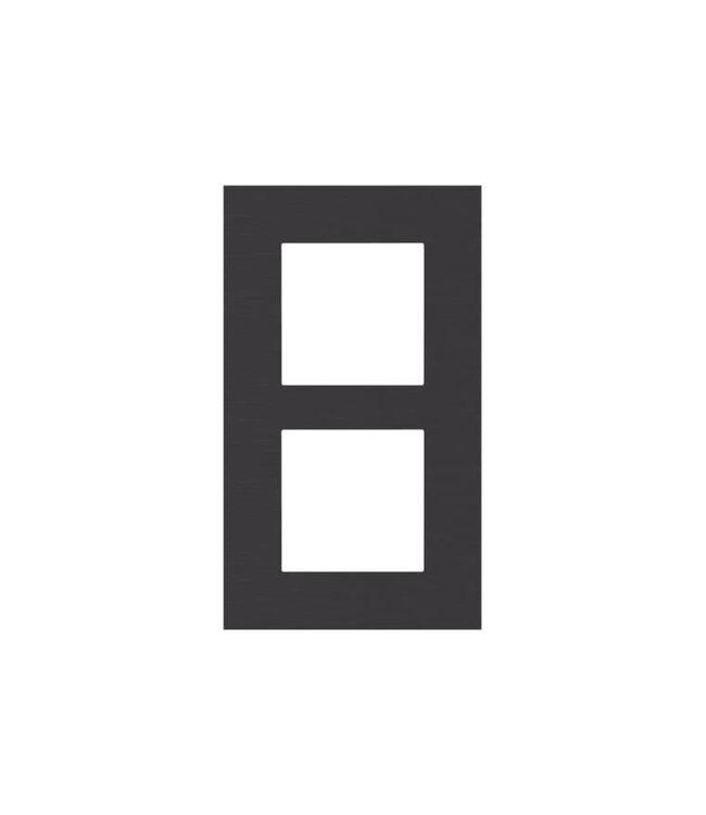 Niko Tweevoudige verticale afdekplaat, kleur Pure alu black (Niko 158-76200)