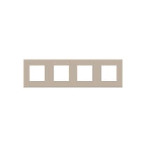Viervoudige horizontale afdekplaat, kleur Pure champagne steel