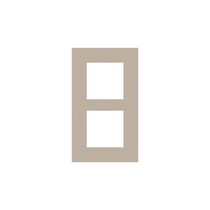 Tweevoudige verticale afdekplaat, kleur Pure champagne steel