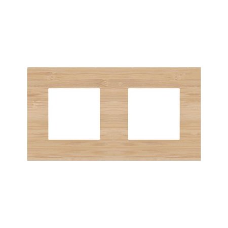 Niko Tweevoudige horizontale afdekplaat, kleur Pure bamboo (Niko 156-76800)