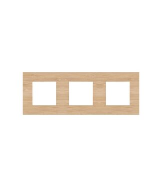 Niko Drievoudige horizontale afdekplaat, kleur Pure bamboo (Niko 156-76700)