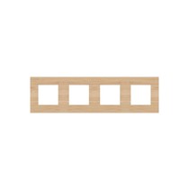 Viervoudige horizontale afdekplaat, kleur Pure bamboo (Niko 156-76400)