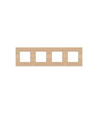 Niko Viervoudige horizontale afdekplaat, kleur Pure bamboo (Niko 156-76400)