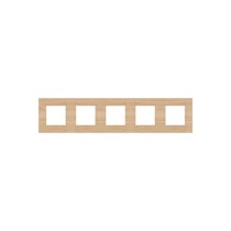 Vijfvoudige horizontale afdekplaat, kleur Pure bamboo (Niko 156-76005)