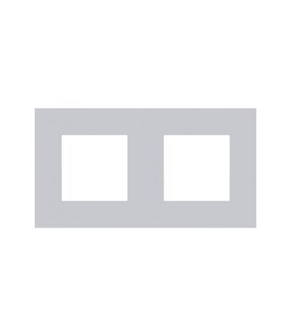 Niko Tweevoudige horizontale afdekplaat, kleur Pure alu grey (Niko 155-76800)