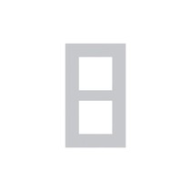 Tweevoudige verticale afdekplaat, kleur Pure alu grey (Niko 155-76200)