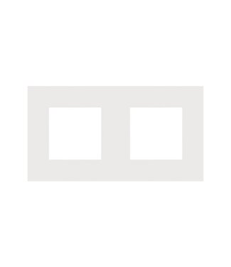 Niko Tweevoudige horizontale afdekplaat, kleur Pure white steel (Niko 154-76800)