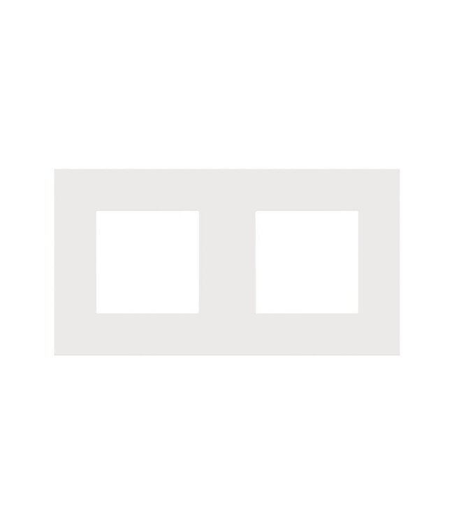 Niko Tweevoudige horizontale afdekplaat, kleur Pure white steel (Niko 154-76800)