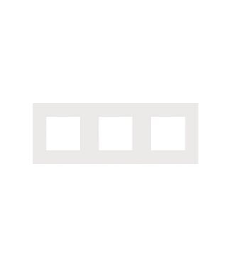 Niko Drievoudige horizontale afdekplaat, kleur Pure white steel (Niko 154-76700)