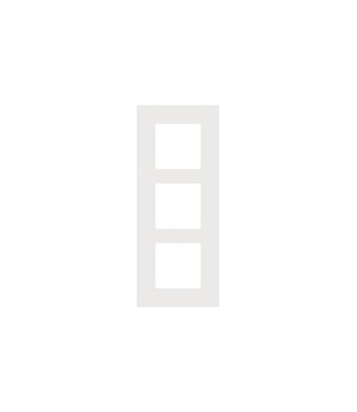 Niko Drievoudige verticale afdekplaat, kleur Pure white steel (Niko 154-76300)