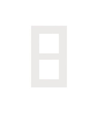 Niko Tweevoudige verticale afdekplaat, kleur Pure white steel (Niko 154-76200)