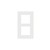 Niko Tweevoudige verticale afdekplaat, kleur Pure white steel (Niko 154-76200)