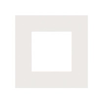 Enkele afdekplaat, kleur Pure white steel (Niko 154-76100)