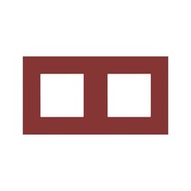 Tweevoudige horizontale afdekplaat, kleur Pure natural red (Niko 152-76800)