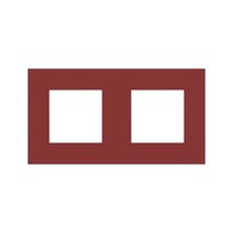 Tweevoudige horizontale afdekplaat, kleur Pure natural red (Niko 152-76800)