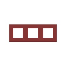 Drievoudige horizontale afdekplaat, kleur Pure natural red (Niko 152-76700)