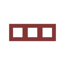 Drievoudige horizontale afdekplaat, kleur Pure natural red (Niko 152-76700)
