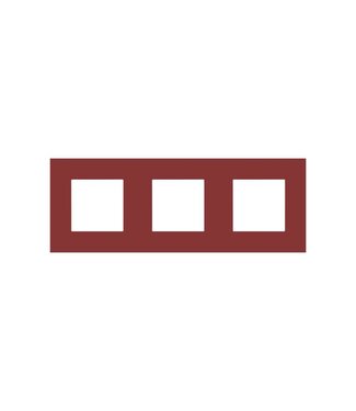 Niko Drievoudige horizontale afdekplaat, kleur Pure natural red (Niko 152-76700)