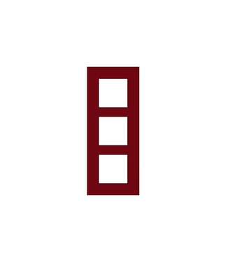 Niko Drievoudige verticale afdekplaat, kleur Pure natural red (Niko 152-76300)