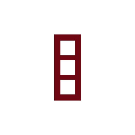 Niko Drievoudige verticale afdekplaat, kleur Pure natural red (Niko 152-76300)