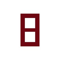 Tweevoudige verticale afdekplaat, kleur Pure natural red (Niko 152-76200)