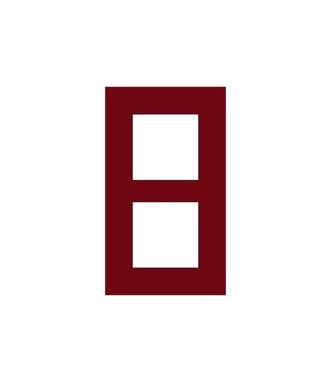 Niko Tweevoudige verticale afdekplaat, kleur Pure natural red (Niko 152-76200)