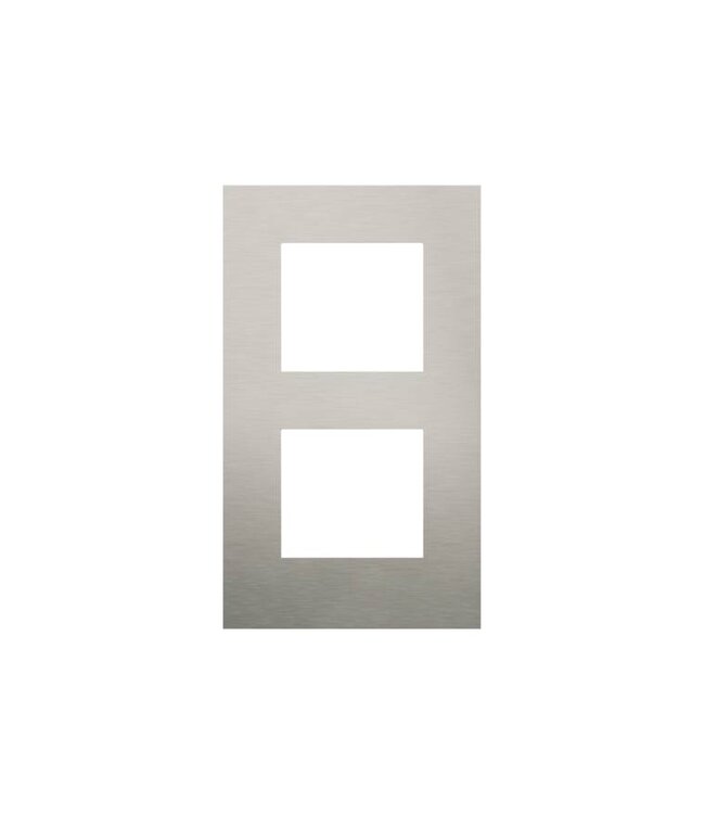 Niko Tweevoudige verticale afdekplaat, kleur Pure stainless steel on anthracite (Niko 150-76200)