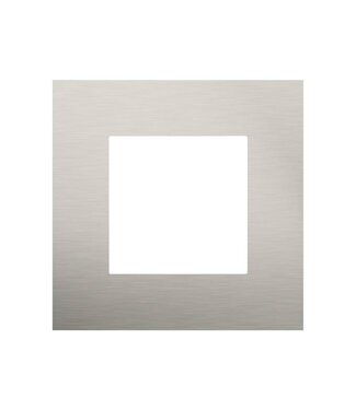 Niko Enkele afdekplaat, kleur Pure stainless steel on anthracite (Niko 150-76100) Niko Enkele afdekplaat, kleur Pure stainless steel on anthracite (Niko 150-76100)