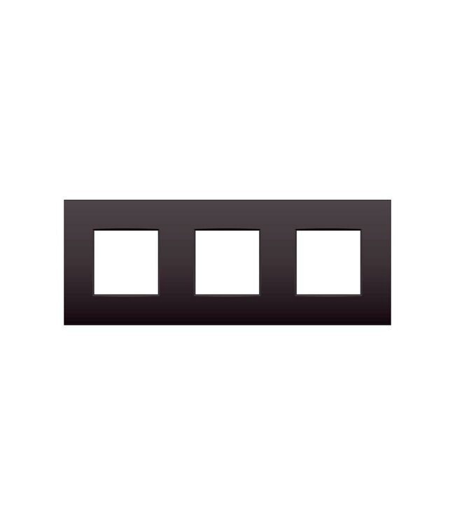 Niko Drievoudige horizontale afdekplaat, kleur Intense dark brown