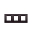 Niko Drievoudige horizontale afdekplaat, kleur Intense dark brown