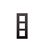 Niko Drievoudige verticale afdekplaat, kleur Intense dark brown
