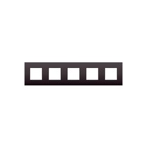Vijfvoudige horizontale afdekplaat, dark brown