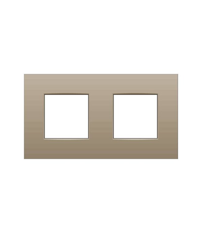 Niko Tweevoudige horizontale afdekplaat, kleur Intense bronze