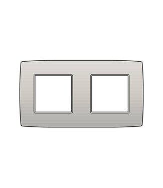 Niko Tweevoudige horizontale afdekplaat, kleur Original light grey (Niko 102-76800)
