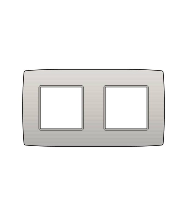 Niko Tweevoudige horizontale afdekplaat, kleur Original light grey (Niko 102-76800)