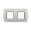 Niko Tweevoudige horizontale afdekplaat, kleur Original light grey (Niko 102-76800)