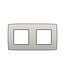 Niko Tweevoudige horizontale afdekplaat, kleur Original light grey (Niko 102-76800)
