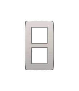 Niko Tweevoudige verticale afdekplaat, kleur Original light grey (Niko 102-76200)