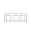 Niko Drievoudige horizontale afdekplaat, kleur Original white (Niko 101-76700)